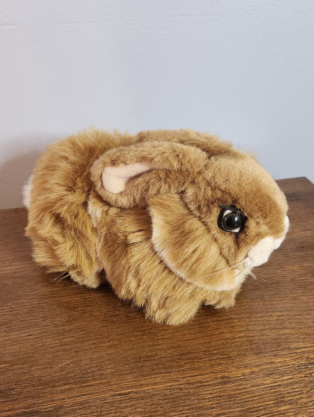 Vintage 90's America Wego Natural Laydown Bunny Stuffed Animal Plush Toy 10"